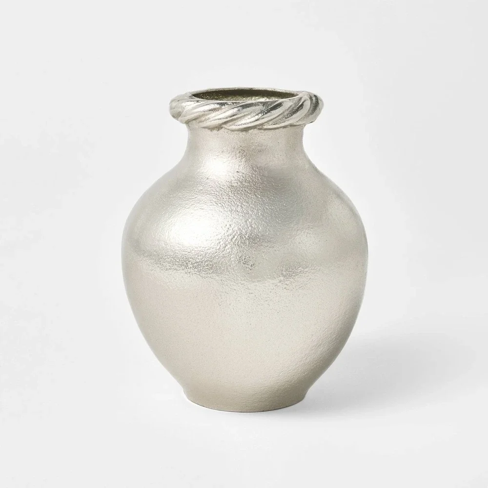 Cast Metal Small Vase Silver - Threshold Studio McGee, Target